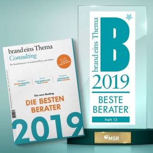 Bester Berater Award 2019 für MSR: Wir gratulieren!