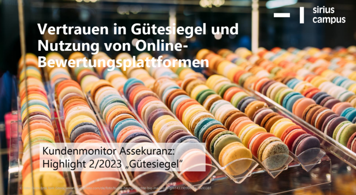 Studie: Vertrauen in Gütesiegel und Nutzung von Online-Bewertungsplattformen